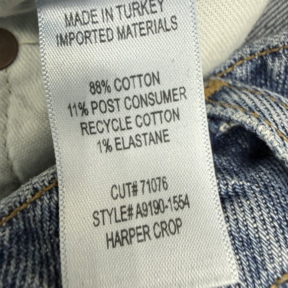 AGOLDE Harper Crop Jeans 25 High Rise Straight Leg Denim $198 - Picture 12 of 13